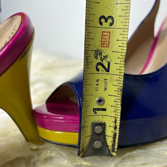 Steve Madden P-Evan Patent High Heel Slingback‎ Strap Open Toe 6 - Picture 10 of 11